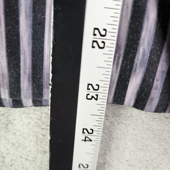 Womens Reebok Athletic Hooded Shirt Black & Purple Striped Long Sleeve Size XS - Picture 8 of 9